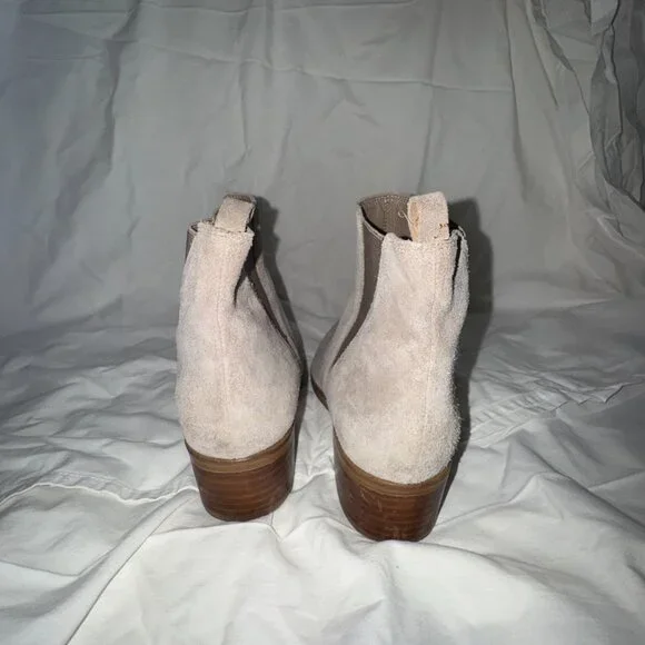 Marc Fisher Taupe Suede Pointed Toe Booties - Picture 3 of 7